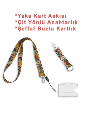Hippi Boyun Askısı Yaka Kartlığı Boyun Askı İpi Çift Taraflı Anahtarlık / 3 lü Set