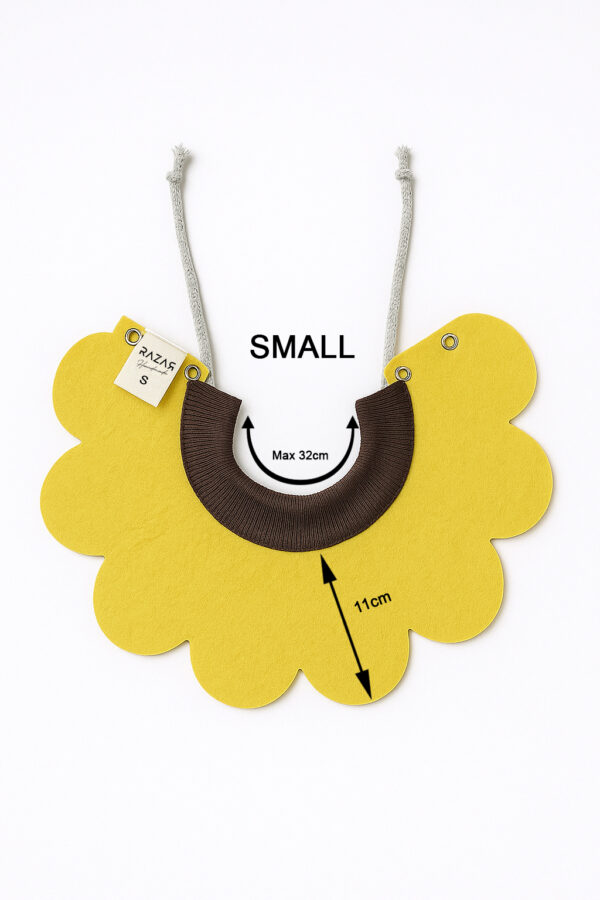 keçeyakalıks Keçe Kedi & Köpek Yakalığı / Elizabet / Papatya Yakalık / Sarı