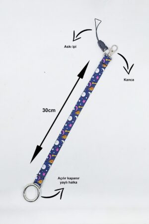 Çok amaçlı Çift Taraflı Uzun Anahtarlık / Telefon Tutucu Anahtarlık / Mars