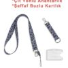 Yaprak Boyun Askısı Yaka Kartlığı Boyun Askı İpi Çift Taraflı Anahtarlık / 3 lü Set