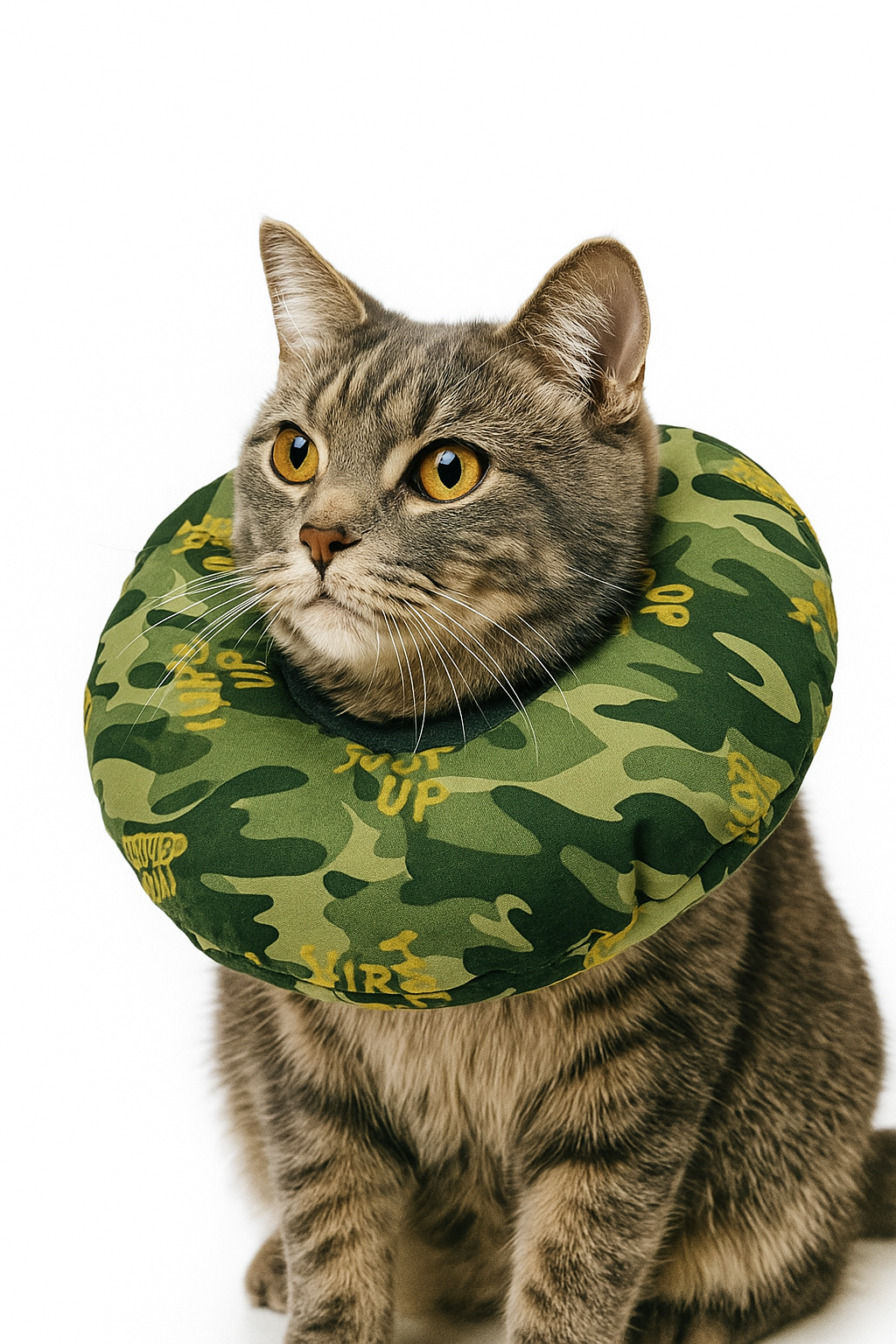 Kamuflaj Kedi Köpek Boyunluk / Elizabeth / Koruyucu Yakalık / Kedi Boyun Yastığı