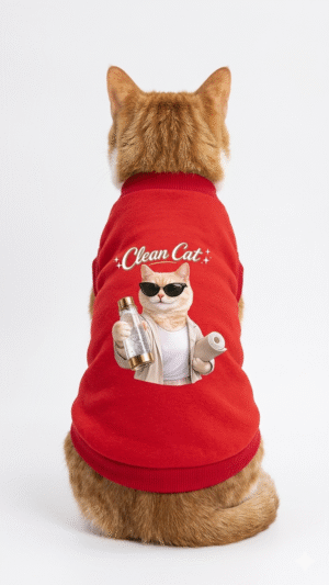 Clean Cat Kedi Kıyafeti / Kedi Tişört