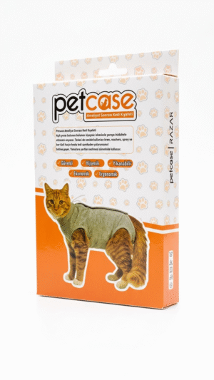 1774946394126 Petcase Ameliyat Sonrası Kedi Kıyafeti / Kedi Tulumu / Cerrahi Kıyafet / Postop